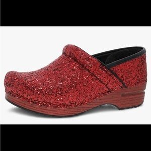 Red Glitter sparkle danskos